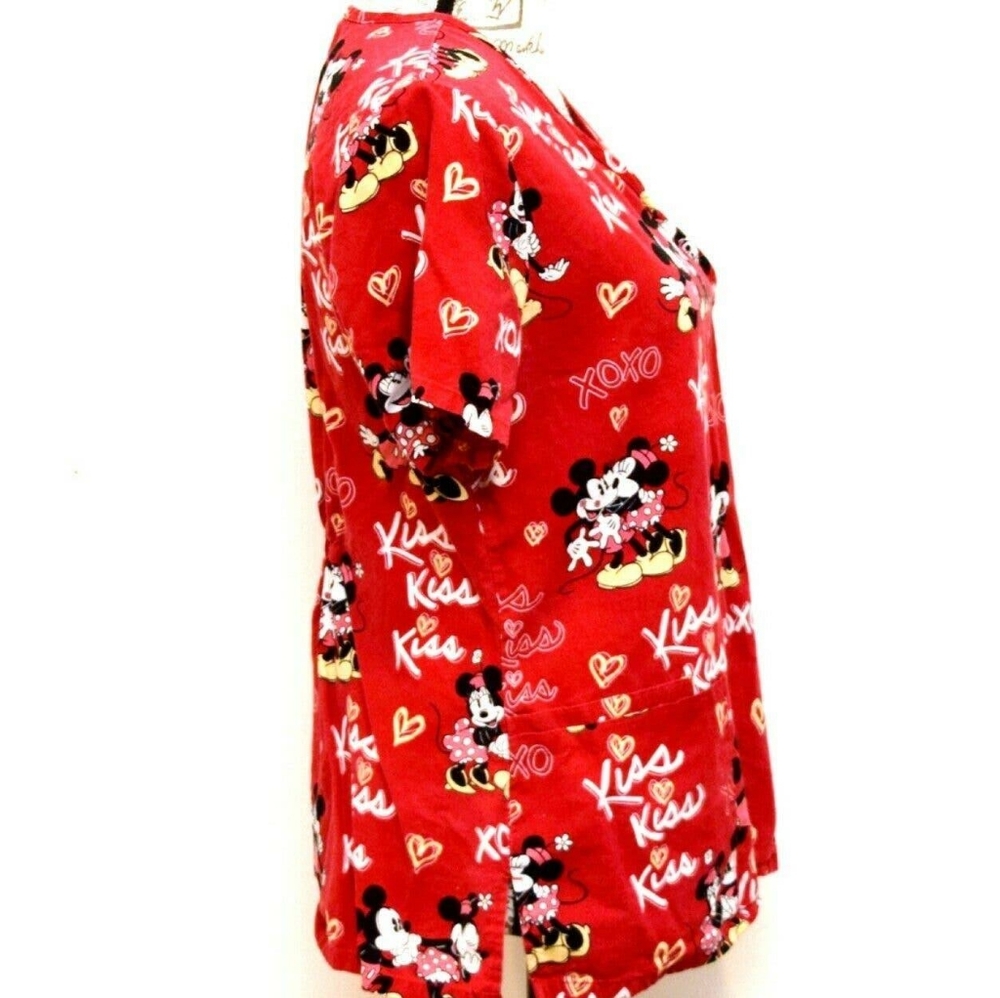 Disney Mickey Mouse and Minnie Mouse Scrub top - Picture 15 of 16